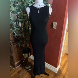 GOOD AMERICAN SHINE SCOOP BACK TANK DRESS SZ L